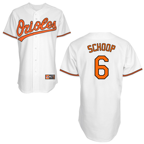 Jonathan Schoop #6 MLB Jersey-Baltimore Orioles Men's Authentic Home White Cool Base Baseball Jersey